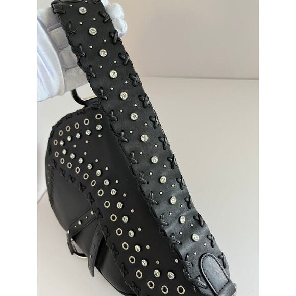 Dior saddle vintage black leather shoulder bag - Picture 9 of 10